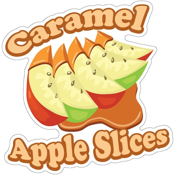 Signmission Caramel Apple SlicesConcession Stand Food Truck Sticker, 8" x 4.5", D-DC-8 Caramel Apple Slices19 D-DC-8 Caramel Apple Slices19 - main